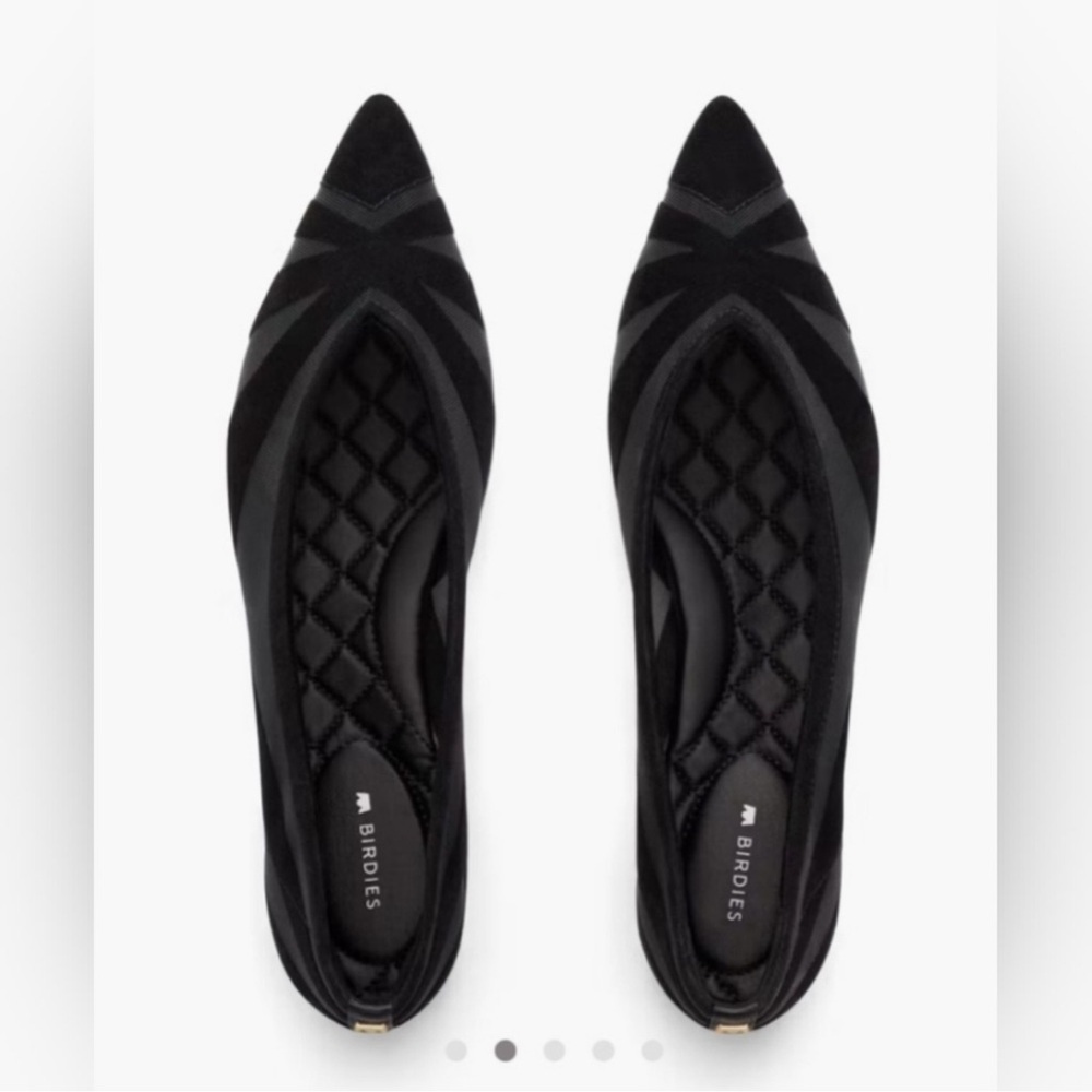 Birdies The Goldfinch 15, Black Velvet Mesh, Size 8